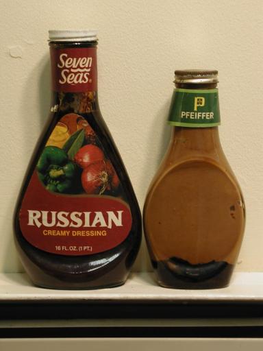 Two bottles of the WORLD'S OLDEST salad dressing